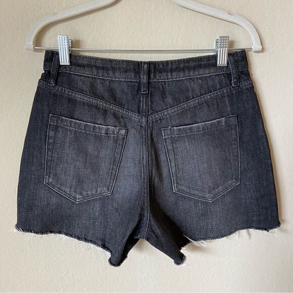 NWT Rebecca Minkoff Jean Denim Black Shorts Crystal Embellished Size 26 - Picture 5 of 10